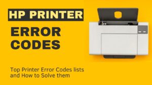 hp printer repair codes lists